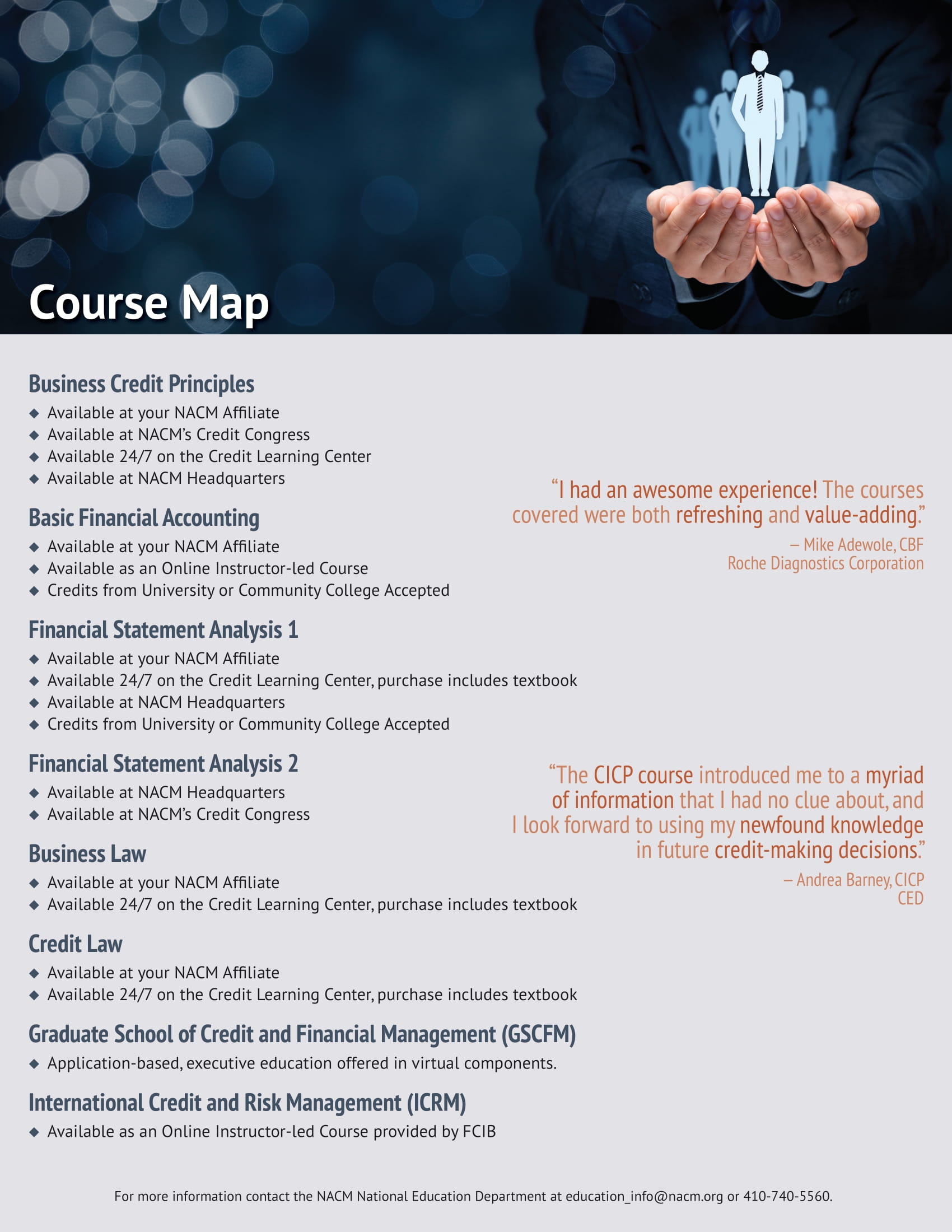 NACM Brochures NACM Professional Certification Program