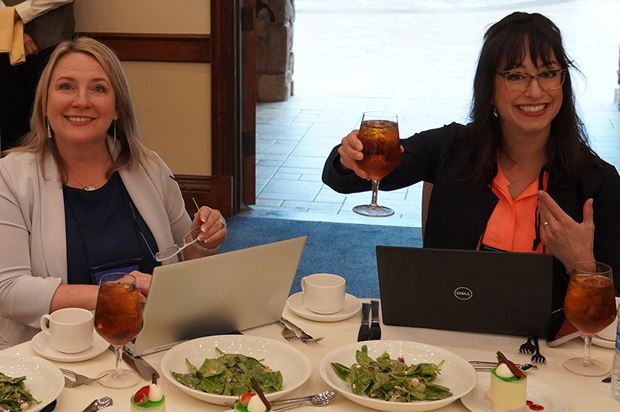Tawnya Marsh, CCE and Eve Sahnow, CCE enjoying the CFDD Luncheon